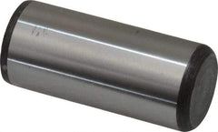 Made in USA - 7/8" Diam x 2" Pin Length Grade 8 Alloy Steel Standard Dowel Pin - Bright Finish, C 47-58 & C 60 (Surface) Hardness, 180,400 Lb (Double Shear), 90,200 Lb (Single Shear) Breaking Strength, 1 Beveled & 1 Rounded End - Best Tool & Supply