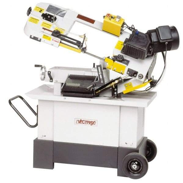 Vectrax - 7 x 10-1/2" Manual Combo Horizontal & Vertical Bandsaw - 1 Phase, 45° Vise Angle of Rotation, 1 hp, 240 Volts, Geared Head Drive - Best Tool & Supply