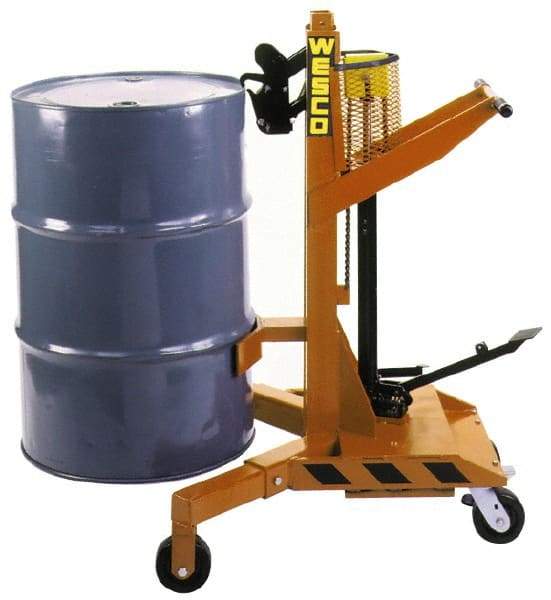 Wesco Industrial Products - 1,100 Lb Load Capacity, 55 Gal Drum Transporter - For 55 Gal Drums - Best Tool & Supply