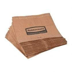 Rubbermaid - Brown, Waxed Kraft Paper, Wax-Lined Hazardous Waste Paper Bag - 3-3/4" Wide x 9 7/8" High - Best Tool & Supply