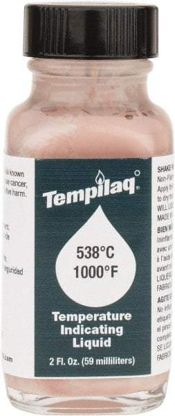 Tempil - 1,000°F Temp Indicating Liquid - 2 Ounce Container, 538°C - Best Tool & Supply