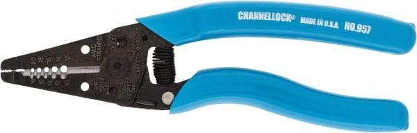 Channellock - 6-1/4" OAL, 20-10 AWG Capacity, Wire Stripper & Cutter - Plastic Cushion Handle - Best Tool & Supply