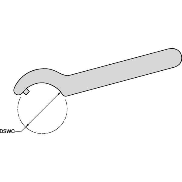 Kennametal - Milling Chuck Spanner Wrench - 1-1/2" & 2" Compatible Hole Diam - Exact Industrial Supply