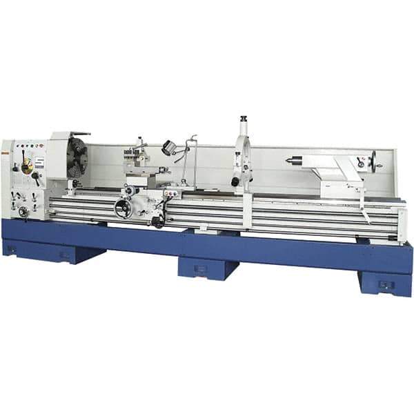 Summit - 30" Swing, 200" Between Centers, 120 Volt, Triple Phase Toolroom Lathe - 5MT Taper, 15 hp, 13 to 800 RPM, 6-1/8" Bore Diam, 57" Deep x 66" High x 284" Long - Best Tool & Supply