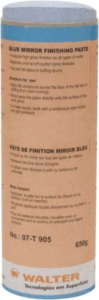 WALTER Surface Technologies - 5 oz Metal Polishing Compound - Compound Grade Ultra Fine, 2,000 Grit, Blue, For Mirror Finishing, Use on Metal - Best Tool & Supply