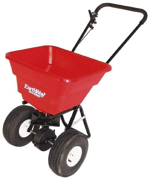 Made in USA - 80 Lb Polyethylene Walk Behind Broadcast Landscape Spreader - 10" Pneumatic Wheels - Best Tool & Supply