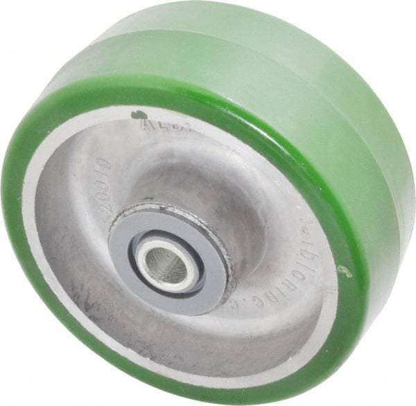 Albion - 5 Inch Diameter x 2 Inch Wide, Polyurethane Caster Wheel - 1,050 Lb. Capacity, 2-7/16 Inch Hub Length, 1/2 Inch Axle Diameter, Roller Bearing - Best Tool & Supply