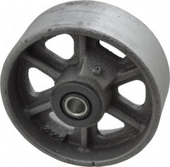 Albion - 5 Inch Diameter x 2 Inch Wide, Cast Iron Caster Wheel - 1,300 Lb. Capacity, 2-3/16 Inch Hub Length, 1/2 Inch Axle Diameter, Roller Bearing - Best Tool & Supply