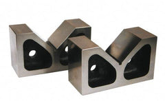 SPI - 4-1/2" Max Capacity, 90° Angle, Cast Iron V-Block - 3-15/16" Long x 7-7/8" Wide x 5-1/2" High, Sold as Matched Pair - Best Tool & Supply