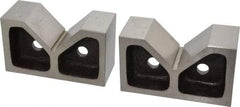 Value Collection - 3-1/16" Max Capacity, 90° Angle, Cast Iron V-Block - 6" Long x 2-7/16" Wide x 3-1/2" High, Sold as Matched Pair - Best Tool & Supply