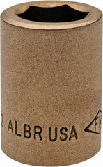 Ampco - 21/32", 1/2" Drive, Standard Hand Socket - 6 Points, 1-7/16" OAL, Aluminum Bronze - Best Tool & Supply