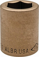 Ampco - 25/32", 1/2" Drive, Standard Hand Socket - 6 Points, 1-7/16" OAL, Aluminum Bronze - Best Tool & Supply