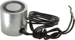 Mag-Mate - 1-1/2" Diam, 6.2 Watts, 80 Lb Max Magnetic Pull Electromagnet - 1/4-20 Thread, 24 DC Output Voltage - Best Tool & Supply