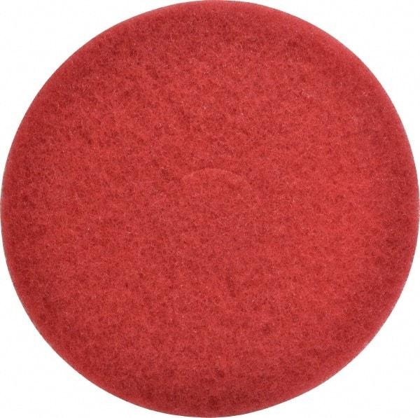 3M - Spray Buffing Pad - 14" Machine, Red Pad, Polyester - Best Tool & Supply