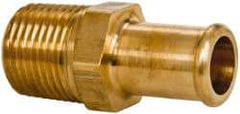 Parker - 1/2 NPT Thread Hose Barb x Male NPT Connector - 5/8" ID Hose, Brass - Best Tool & Supply