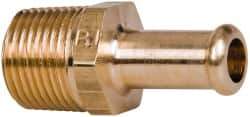 Parker - 3/8 NPT Thread Hose Barb x Male NPT Connector - 3/8" ID Hose, Brass - Best Tool & Supply