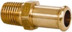 Parker - 1/4 NPT Thread Hose Barb x Male NPT Connector - 1/2" ID Hose, Brass - Best Tool & Supply