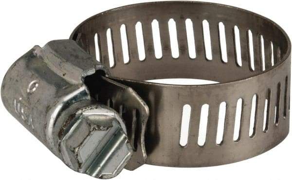 Parker - 1/2 to 1-1/4" Diam, Stainless Steel Worm Drive Clamp - Best Tool & Supply