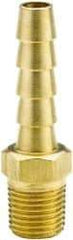 Parker - 1/2 NPT Thread Hose Barb x Male NPT Connector - 3/4" ID Hose x 0.79" OD Hose, Brass - Best Tool & Supply