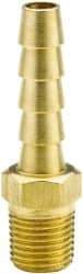 Parker - 1/8 NPT Thread Hose Barb x Male NPT Connector - 5/16" ID Hose x 0.353" OD Hose, Brass - Best Tool & Supply