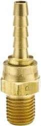 Parker - 3/8 NPT Thread Hose Barb x Male Swivel NPT Connector - 3/8" ID Hose x 0.415" OD Hose, Brass - Best Tool & Supply