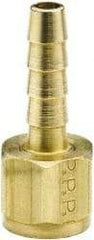 Parker - 1/4 NPSM Thread Hose Barb x Female Swivel Ball-End Connector - 1/4" ID Hose x 0.29" OD Hose, Brass - Best Tool & Supply