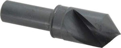 M.A. Ford - 3/4" Head Diam, 1/2" Shank Diam, 1 Flute 90° High Speed Steel Countersink - Bright Finish, 2-3/4" OAL, 0.12" Nose Diam, Single End, Straight Shank, Right Hand Cut - Best Tool & Supply