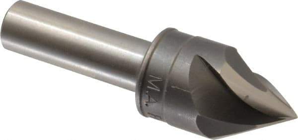 M.A. Ford - 7/8" Head Diam, 1/2" Shank Diam, 3 Flute 60° High Speed Steel Countersink - Bright Finish, 3" OAL, 0.26" Nose Diam, Single End, Straight Shank, Right Hand Cut - Best Tool & Supply