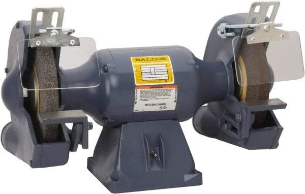 Baldor - 10" Wheel Diam x 1" Wheel Width, 1 hp Grinder - 7/8" Arbor Hole Diam, 1 Phase, 1,800 Max RPM, 115/230 Volts - Best Tool & Supply