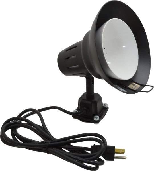 Electrix - Direct Mounted, Incandescent, Black, General Purpose Task Light - 100 Watt, 120 Volt, Nonmagnifying - Best Tool & Supply