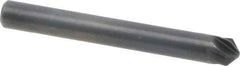 M.A. Ford - 3/16" Head Diam, 3/16" Shank Diam, 6 Flute 100° High Speed Steel Countersink - Bright Finish, 1-1/2" OAL, 0.04" Nose Diam, Single End, Straight Shank, Right Hand Cut - Best Tool & Supply