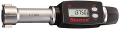 Starrett - 0.08" to 0.1", IP65, Carbide Face Electronic Inside Micrometer - 0.00005" Resolution, 0.00015" Accuracy, 3/8" Gage Depth - Best Tool & Supply