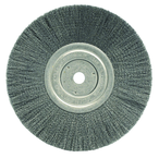 8" Diameter - 5/8" Arbor Hole - Crimped Steel Wire Straight Wheel - Best Tool & Supply