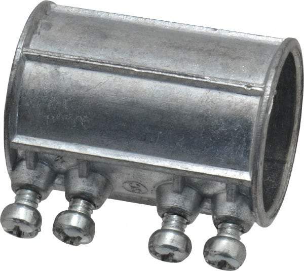 Thomas & Betts - 1-1/4" Trade, Die Cast Zinc Set Screw EMT Conduit Coupling - Noninsulated - Best Tool & Supply