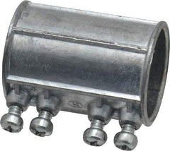 Thomas & Betts - 1-1/4" Trade, Die Cast Zinc Set Screw EMT Conduit Coupling - Noninsulated - Best Tool & Supply