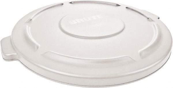 Rubbermaid - Round Lid for Use with 20 Gal Round Trash Cans - White, Polyethylene, For Brute Trash Cans - Best Tool & Supply