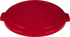 Rubbermaid - Round Lid for Use with 44 Gal Round Trash Cans - Red, Polyethylene, For Brute Trash Cans - Best Tool & Supply