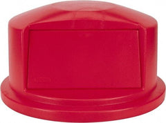 Rubbermaid - Round Lid for Use with 32 Gal Round Trash Cans - Red, Polyethylene, For 2632 Brute Trash Cans - Best Tool & Supply