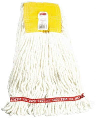 Rubbermaid - 5" Yellow Head Band, Small Blended Fiber Loop End Mop Head - 4 Ply, Use for General Purpose - Best Tool & Supply