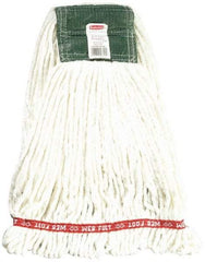 Rubbermaid - 5" Green Head Band, Medium Blended Fiber Loop End Mop Head - 4 Ply, Use for General Purpose - Best Tool & Supply