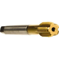 Emuge - 3/4-10 UNC 2BX Modified Bottoming Thread Forming Tap - Cobalt, TiN Finish, 4.921" OAL, 0.984" Thread Length, Right Hand Thread, Series Druck - Best Tool & Supply