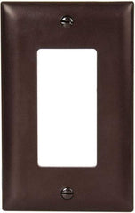 Pass & Seymour - 3 Gang, 4-1/2 Inch Long x 6.563 Inch Wide, Standard Switch Plate - Decorator Switch, Light Almond, Nylon - Best Tool & Supply