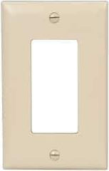 Pass & Seymour - 1 Gang, 4-11/16 Inch Long x 2-15/16 Inch Wide, Standard Switch Plate - Decorator Switch, Ivory, Nylon - Best Tool & Supply