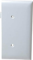 Pass & Seymour - 1 Gang, 4.9062 Inch Long x 2.4687 Inch Wide, Blank Wall Plate - Blank, White, Nylon - Best Tool & Supply