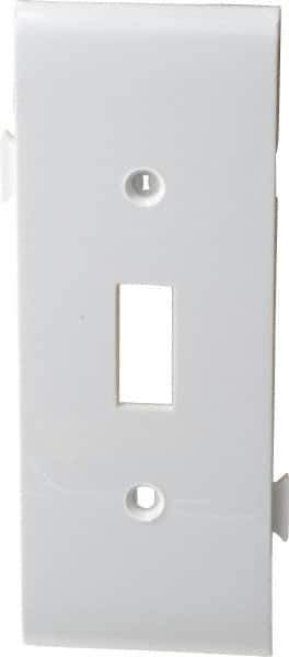 Pass & Seymour - 1 Gang, 4.9062 Inch Long x 1-13/16 Inch Wide, Sectional Switch Plate - Toggle Switch Center Panel, White, Nylon - Best Tool & Supply