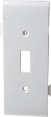 Pass & Seymour - 1 Gang, 4.9062 Inch Long x 1-13/16 Inch Wide, Sectional Switch Plate - Toggle Switch Center Panel, White, Nylon - Best Tool & Supply