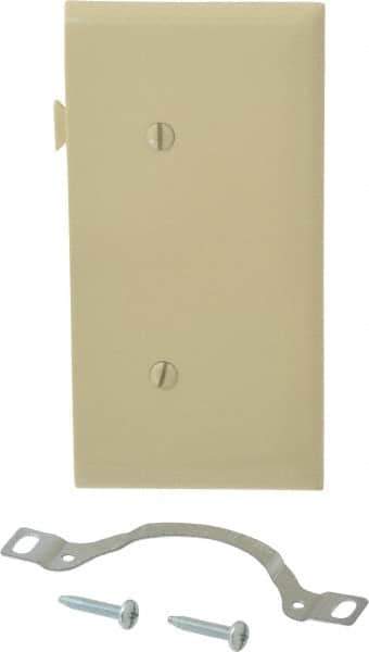 Pass & Seymour - 1 Gang, 4.9062 Inch Long x 2.4687 Inch Wide, Blank Wall Plate - Blank, Ivory, Nylon - Best Tool & Supply