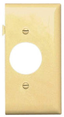 Pass & Seymour - 1 Gang, 4.9062 Inch Long x 2.4687 Inch Wide, Sectional Wall Plate - Single Outlet End Panel, Ivory, Nylon - Best Tool & Supply