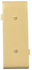 Pass & Seymour - 1 Gang, 4.9062 Inch Long x 1-13/16 Inch Wide, Blank Wall Plate - Blank, Ivory, Nylon - Best Tool & Supply