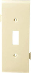 Pass & Seymour - 1 Gang, 4.9062 Inch Long x 1-13/16 Inch Wide, Sectional Switch Plate - Toggle Switch Center Panel, Ivory, Nylon - Best Tool & Supply